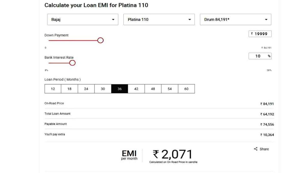 Bajaj Platina 110 Bike मात्र ₹19,999 डाउनपेमेंट ₹2071 में आसान क़िस्त में ले आयें माइलेज का बादशाह